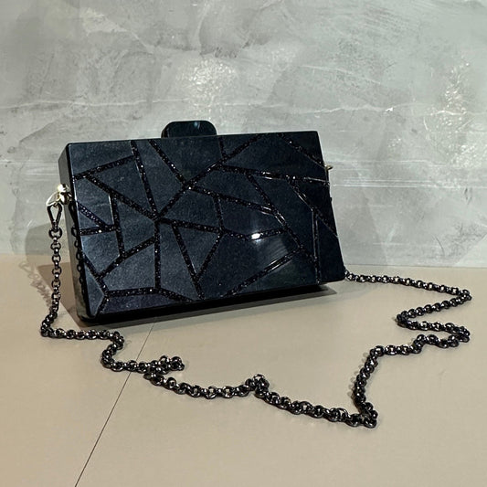 BAG CRACKLED BLACK